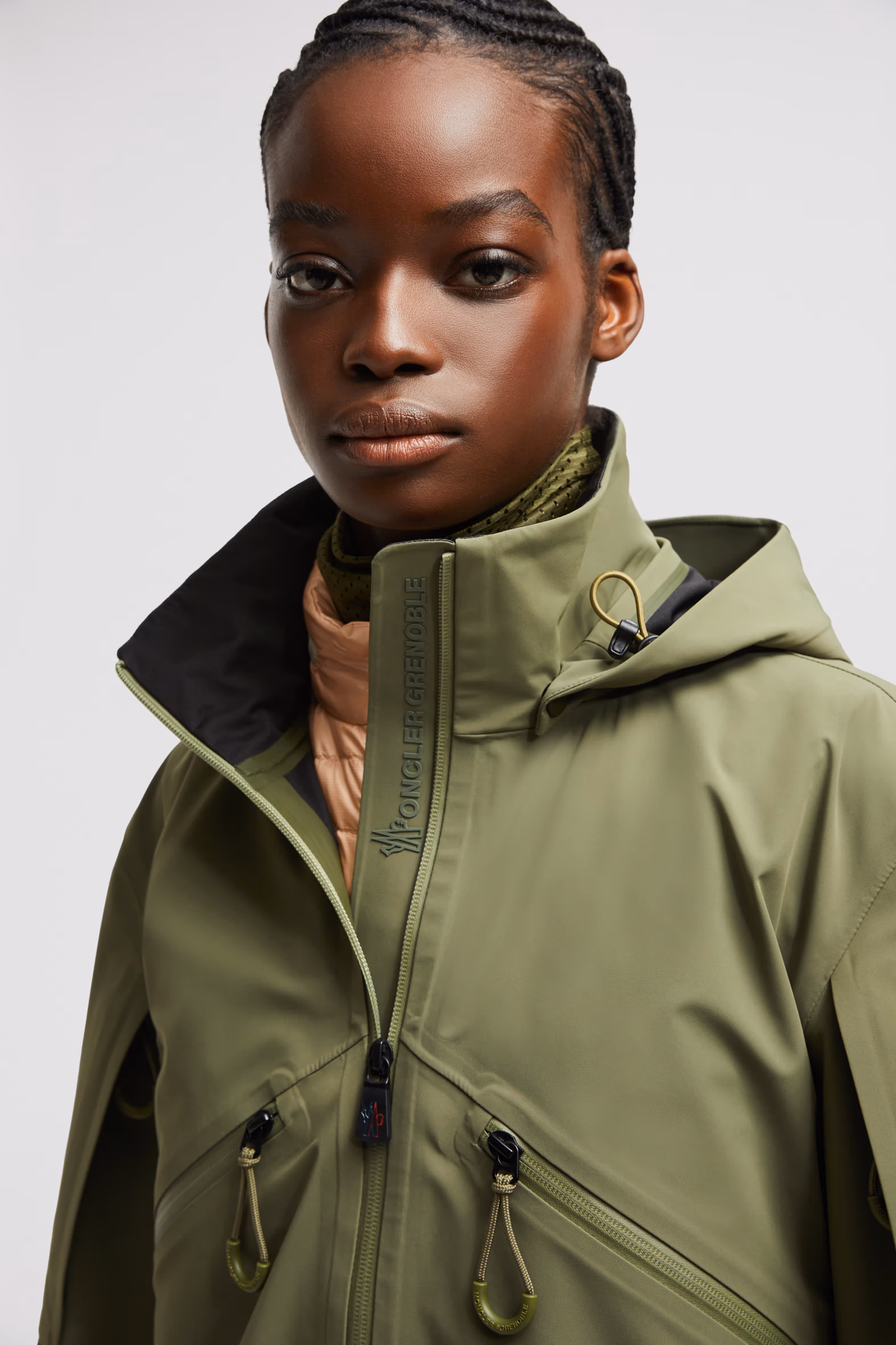 Kibira Hooded Shell Jacket Women Sage Green Moncler 4